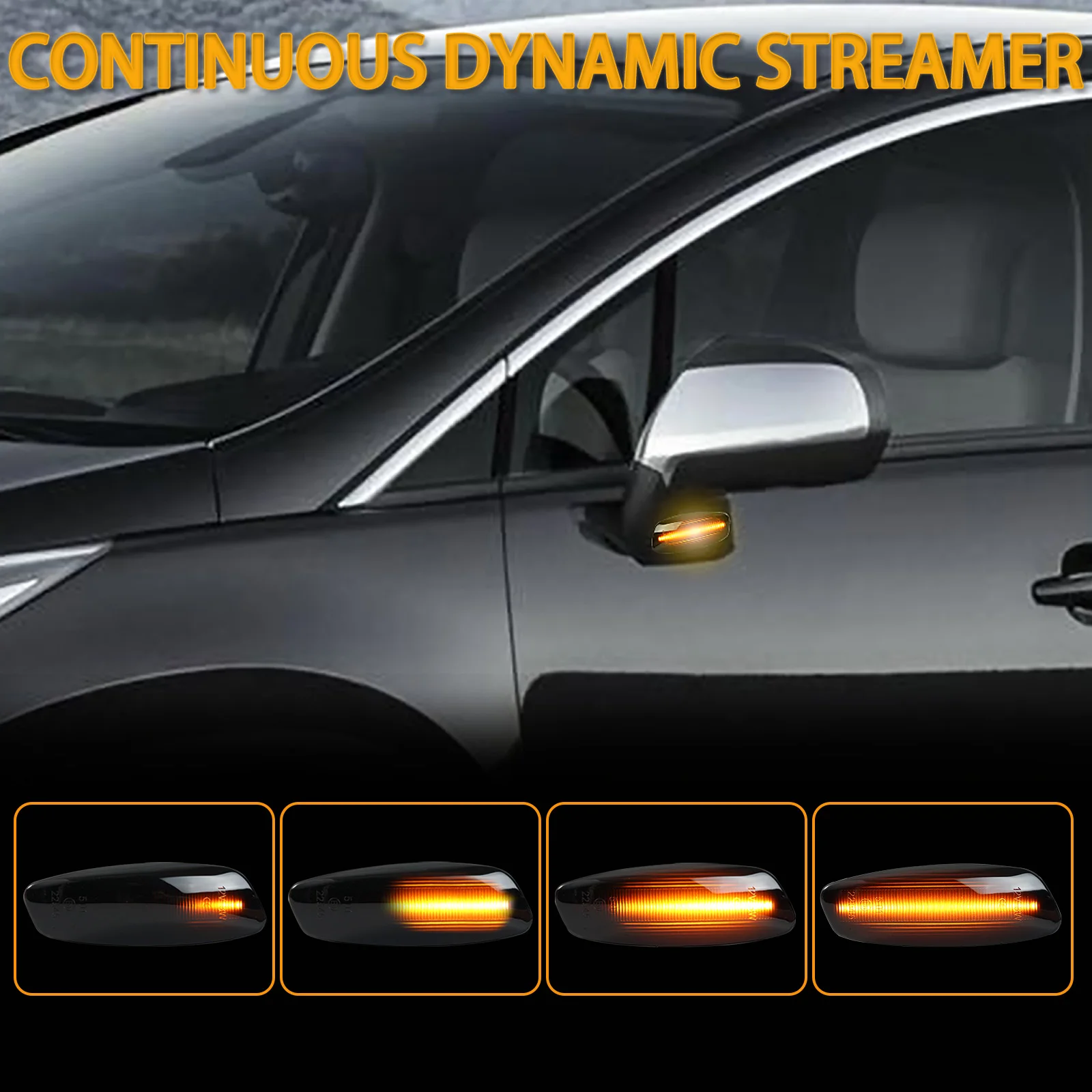 2X E9 IP65 для Peugeot 207 308 3008 5008 6325G5 6325G6 проточный динамический боковой габаритный