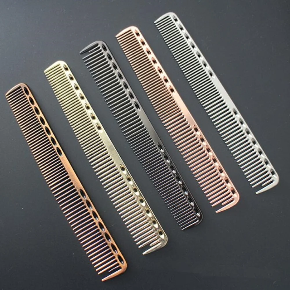 

Space Aluminum Hair Comb Anti-static Metal Hairdressing Combs Hair Cutting Dying Professional Brush Barber Tool Salon Accessorie