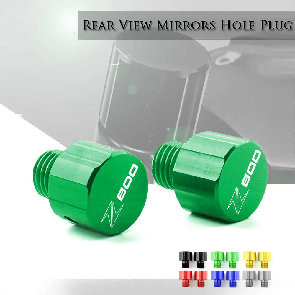 

CNC Aluminum Rear View Side Mirrors Hole Plug Screws Caps Cover Bolts For KAWASAKI Z800 Z 800 2013-2016