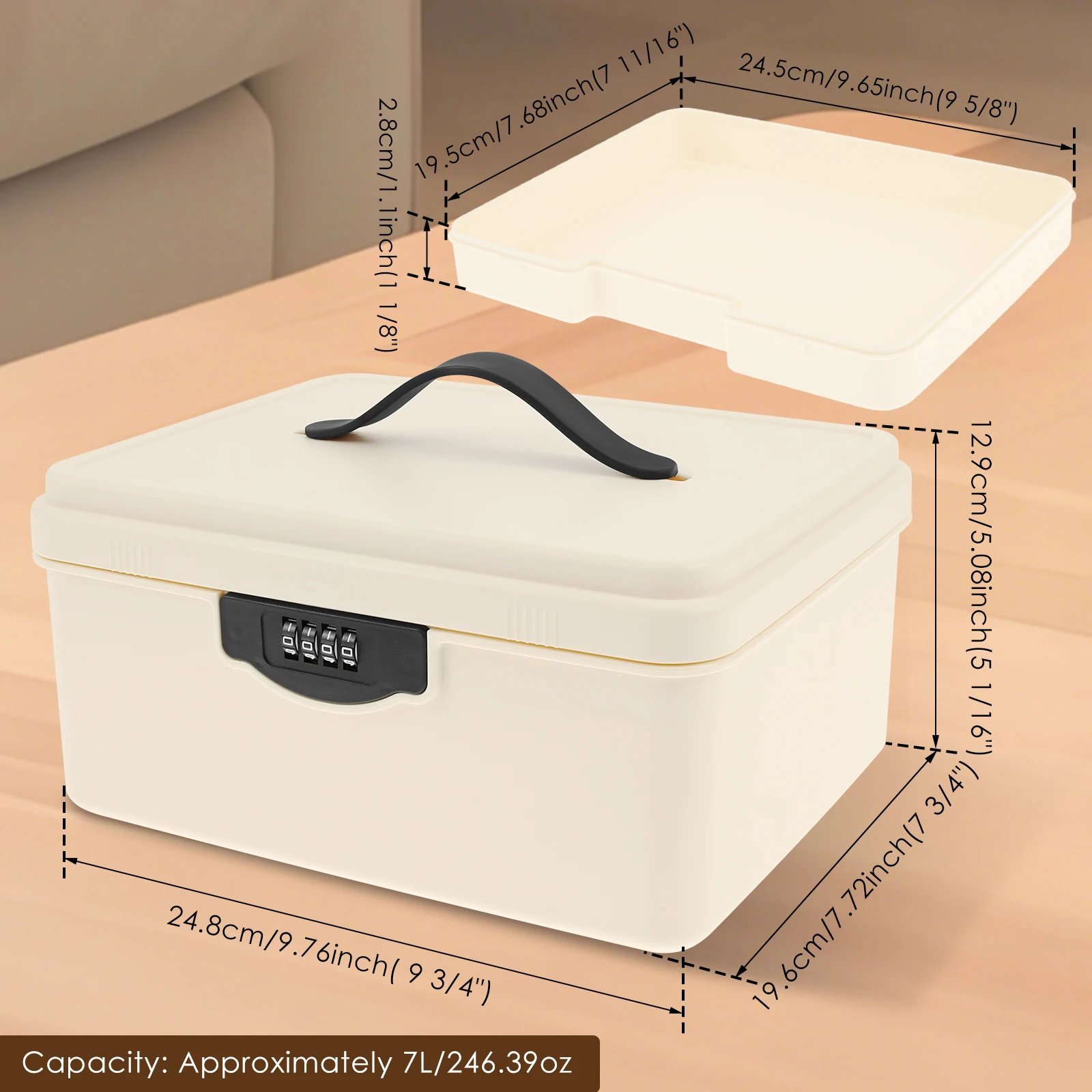 

Запираемый пластиковый ящик для хранения