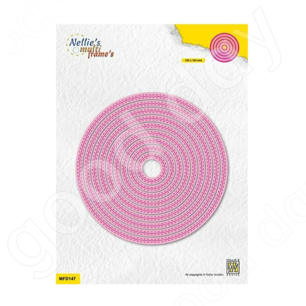 

New 2022 Arrival hot sale dubbele stiklijn cirkel Metal Cutting Dies Scrapbook Diary Decoration Embossing Template diy Handmade