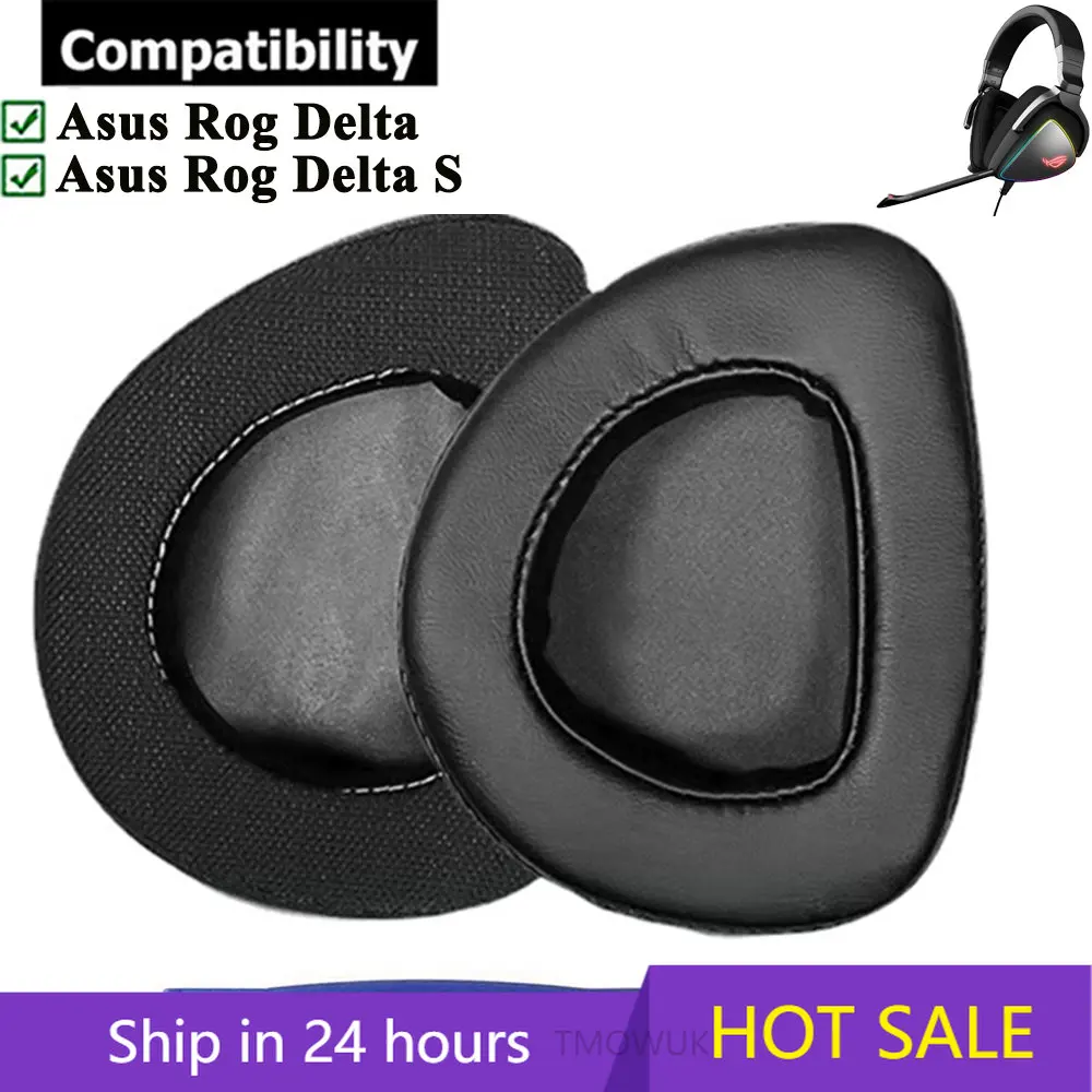 

Replacement Earpads Ear Muffs Pads Soft Memory Foam For Asus Rog Delta Aura Sync Headphones Headsets