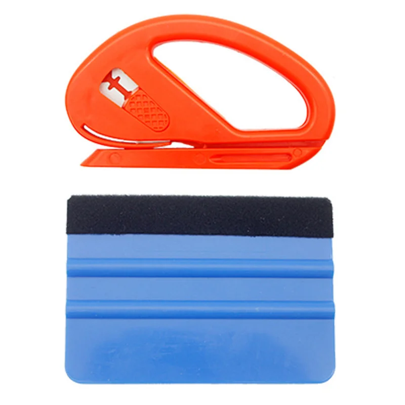 

Auto Styling Carbon Faser Schaber mit Gebogene Film Cutter Filz Rakel Kit Auto Wrap Aufkleber Aufkleber Dreharbeiten Werkzeuge