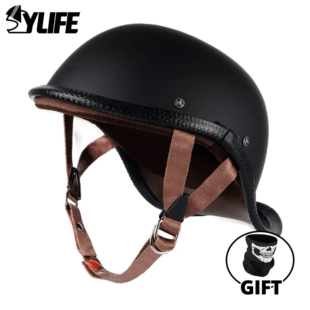 

New DOT Certification Retro Motorcycle Helmet Scooter Baseball Cap Half Helmet Capacete De Moto Helmet ABS Material Men Women
