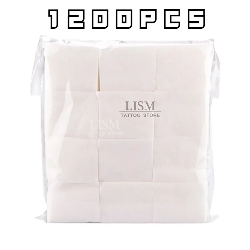 

1200PCS Disposable Cleansing Cotton Pads Face Towel Cotton Makeup Wipes Facial Cleansing Tissue for PMU Tattoo Accessories Tool