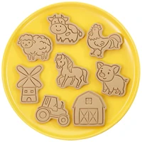 cookie stamp cutters cartoon biscuit cookie cutters molds 8pcs animal shape fondant biscuit pastry cutter stamp for holidays