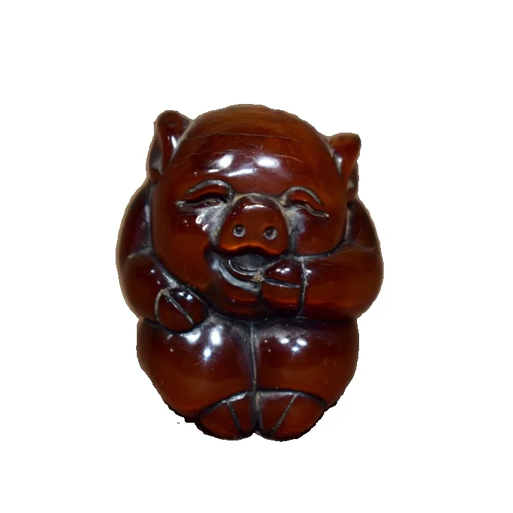 

LAOJUNLU искусственная резьба, милая свинка зодиака, Маленькая подвеска, корова, рог, античная резьба, ручная ручка, маленькие украшения, бутадиен Рог