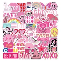 103050pcs cartoon pink fresh sticker kids toys diy diary skateboard suitcase luggage laptop ipad cute decal sticker wholesale