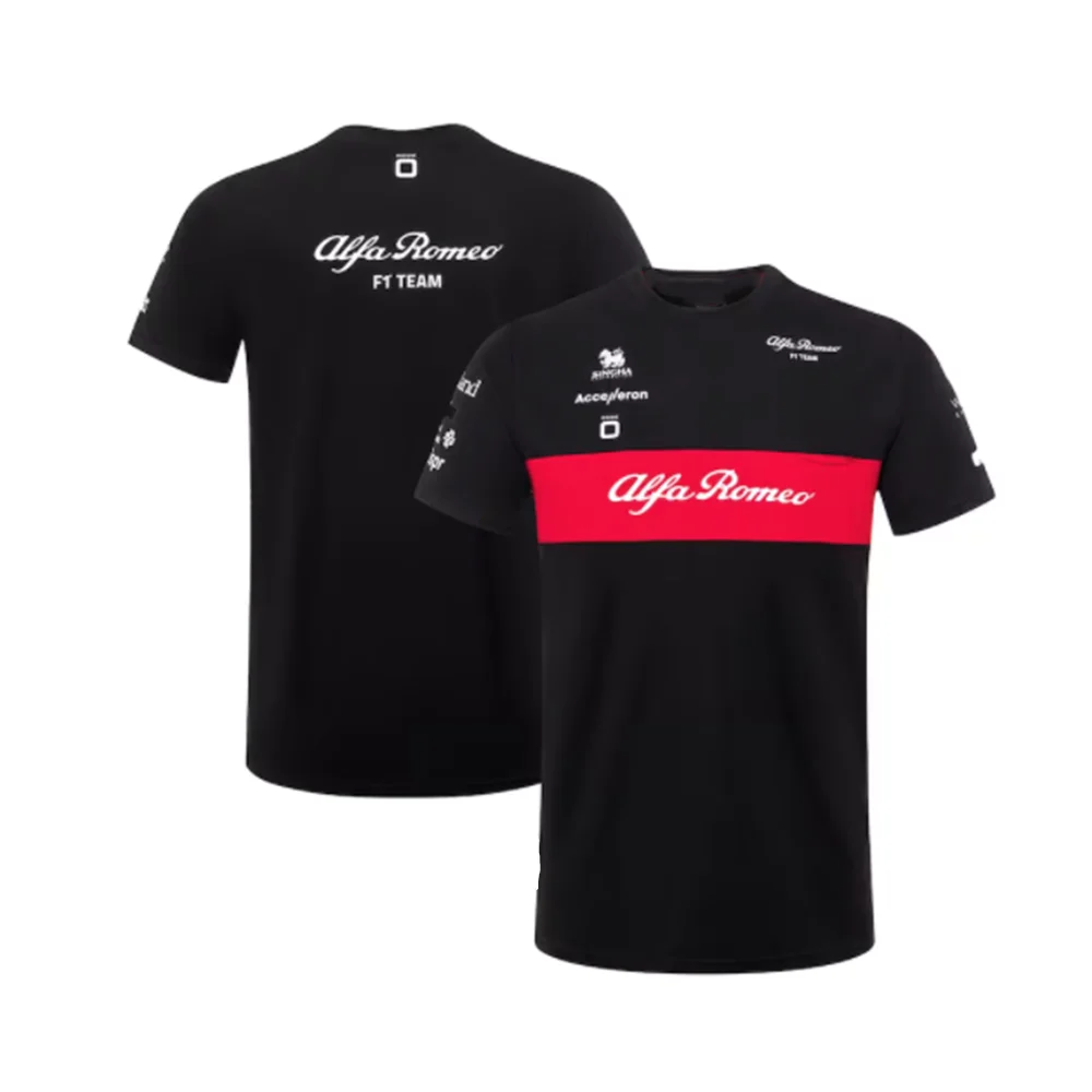 

2023 F1 Racing Team Alfa Romeo Men's New T-Shirt Extreme Sports Enthusiast Formula One Men's Breathable Short Sleeve Jersey