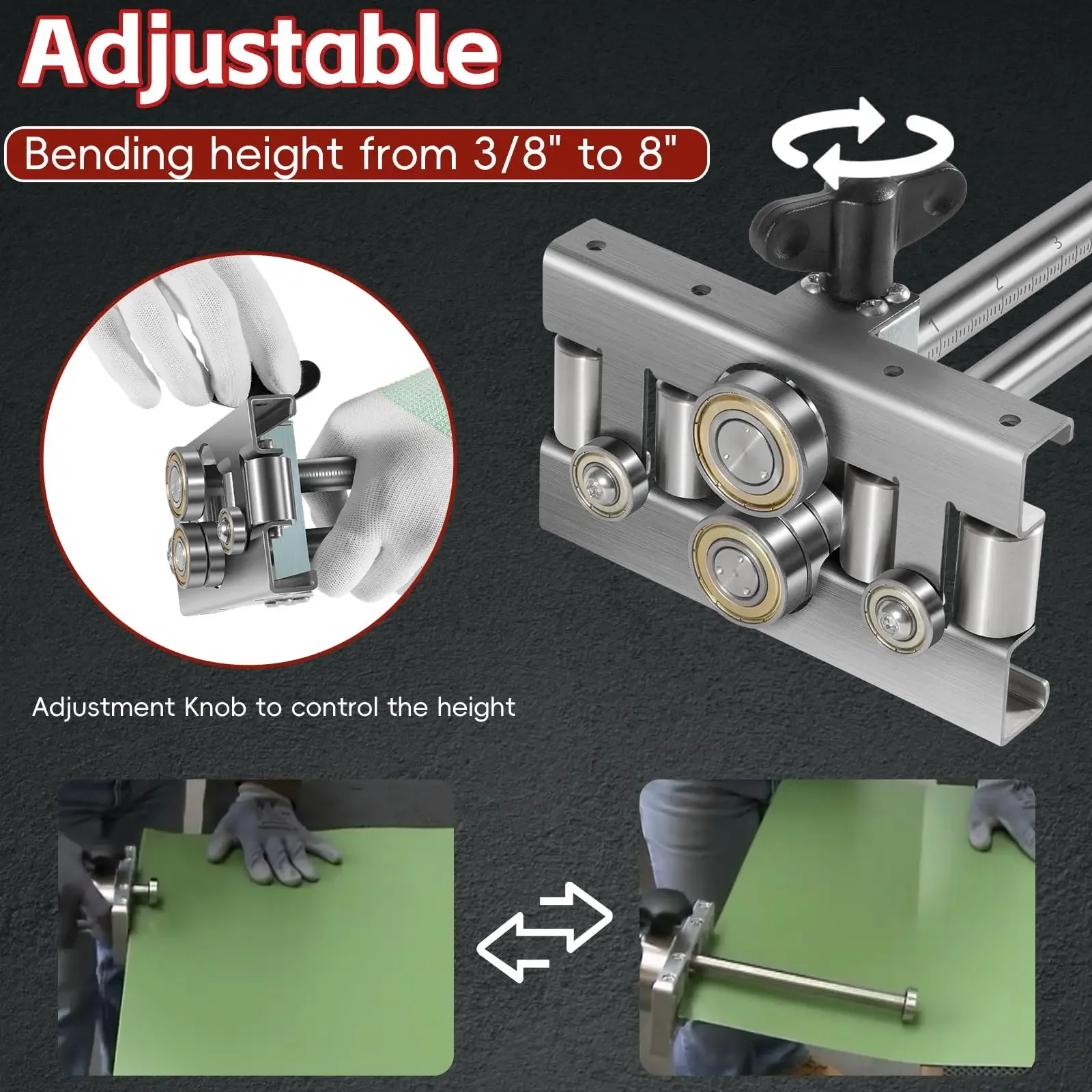 2204 Uni Bender Бендер для листового металла регулируемая высота изгиба от 3/8 до 8 дюймов