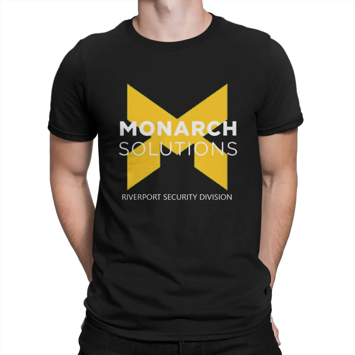 

Рубашка Monarch Solutions, мужские футболки для отдыха с квантовым перерывом, футболки с коротким рукавом и круглым воротником, 100% хлопок