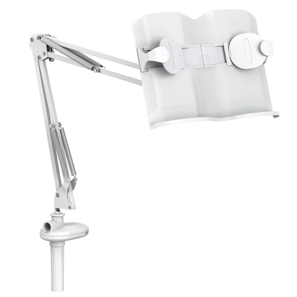 

Desktop Long Arm Reading Book Bracket Adjustable for Children's Reading Rack Multi Angle Rotation Books on Bed Stand