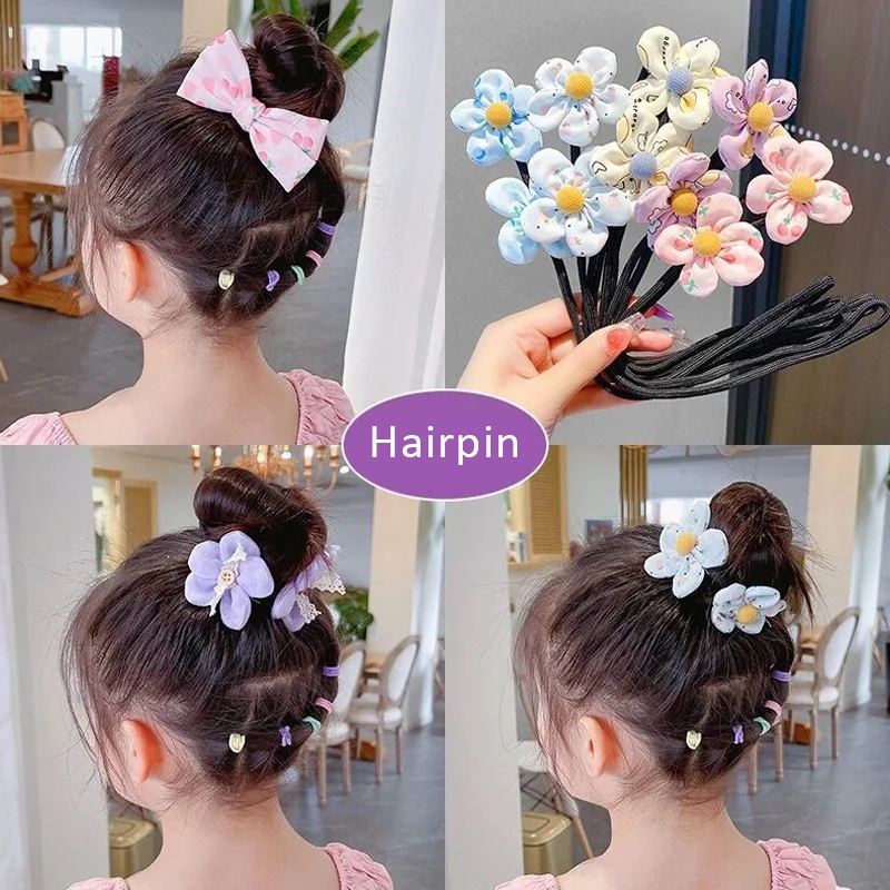 

Элегантная Модная заколка для волос с цветами, инструмент для пучка, повязка на голову, аксессуары для ленивых волос, Женская прическа, зако...