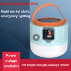 Аварийный светодиодный светильник на солнечной батарееUSB, уличная лампа с выходной мощностью для кемпинга, рыбалки, ночного рынка, водонепроницаемая лампа