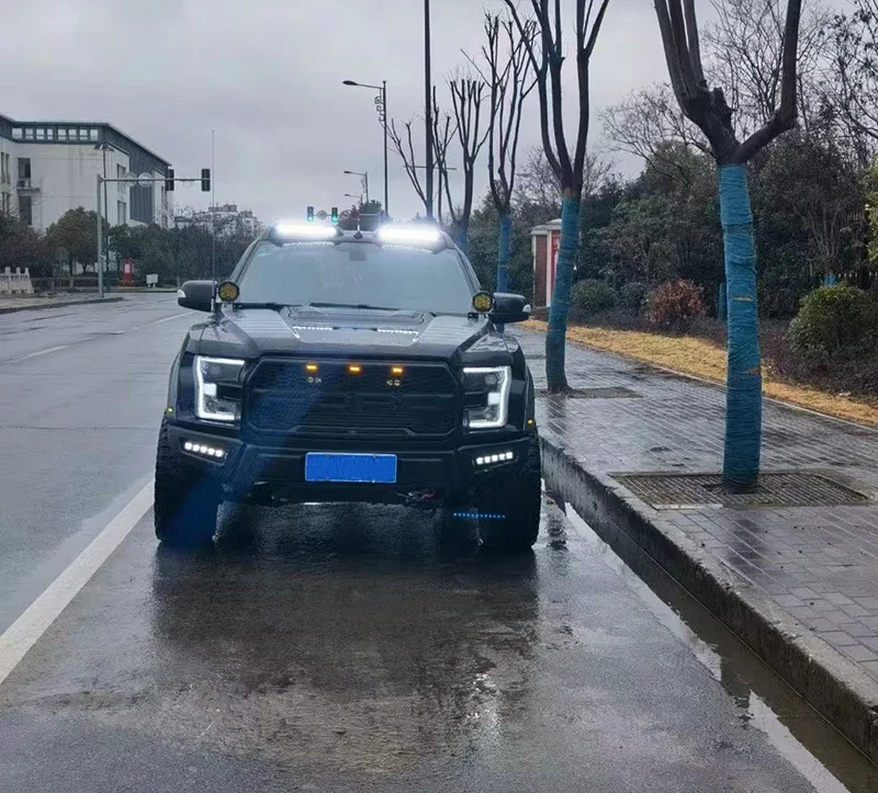 Подходит для Ford Ranger T6 T7 T8 2012-2021 светодиодный фонарь на крыше из углеродного