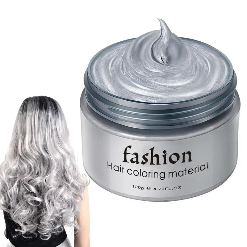 

Gray Hair Coloring Wax | Gray Hair Mud Cream | Instant Hairstyle For Men Women Kids For Cosplay Special Party Normal Party Masqu