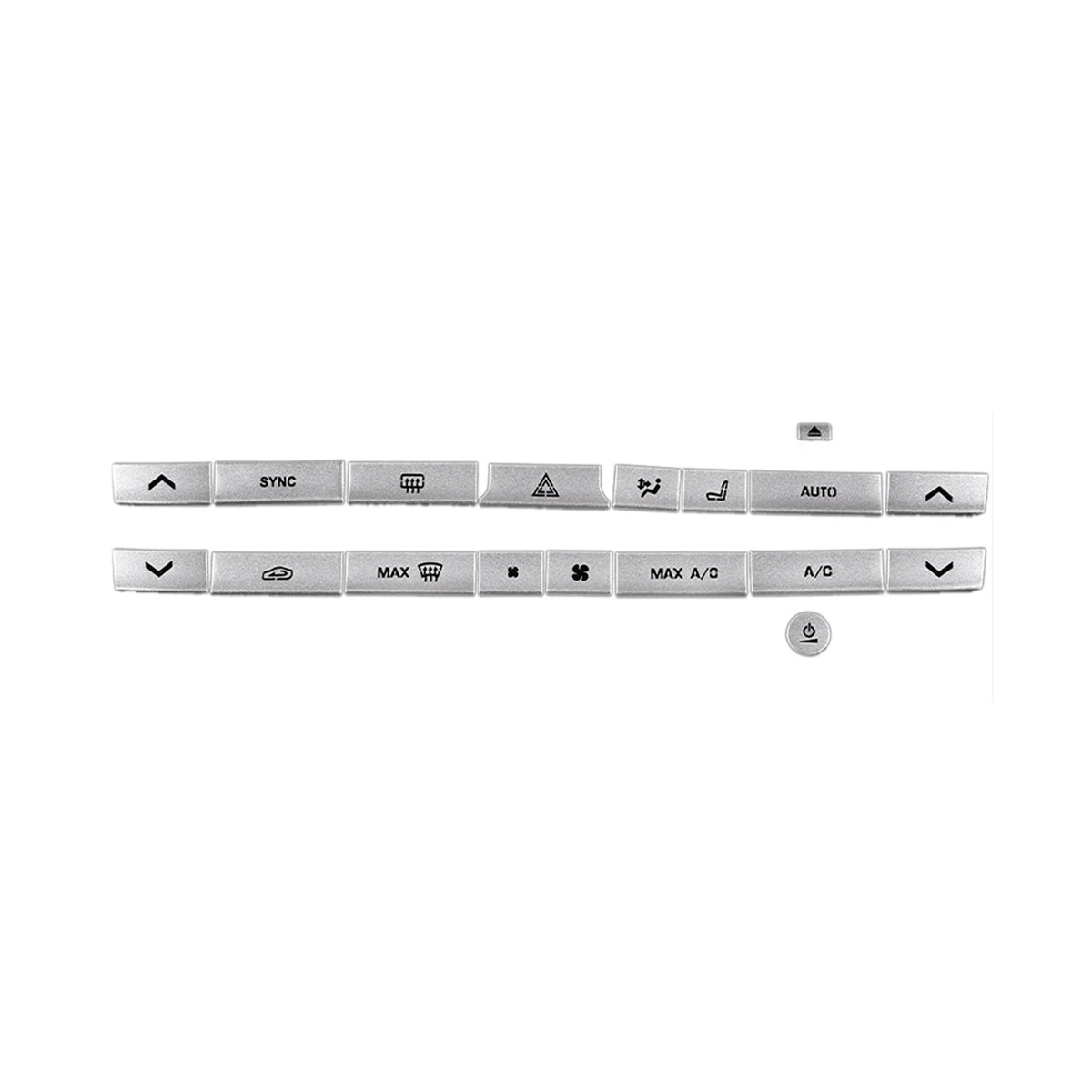 

18Pcs Car Consoles Air Conditioning Button Trim Alloy Sticker for Jaguar XF XFL XE XEL 2015-2020 A/C Button Trims Cover