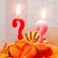 birthday party decorative candle color love candle five pointed star question mark candle party birthday candle supplies