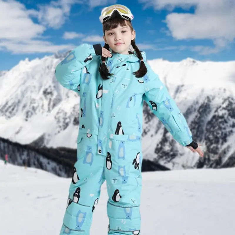 

Ski Suit For Kids Girls Cartoon Piece Snowsuit Kids Girls Boys Waterproof Coveralls Winter Jumpsuits