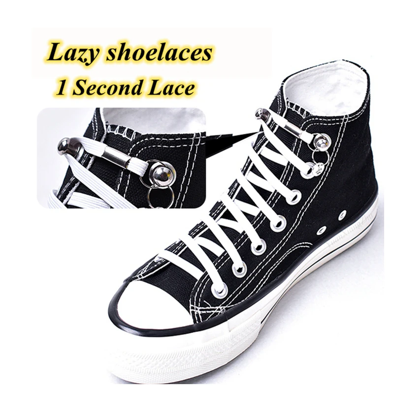 1 Pair No Tie Shoe Laces For Chidren And Adults Quick One Hand Shoelaces For Kids And Adult Sneakers Quick Lazy Shoelace
