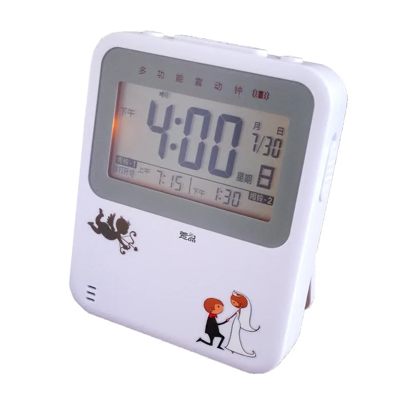 

Super Loud Portable Student Silent Alarm Clock Digital Wake Up Light Alarm Clock Sunrise Wekker Projectie Household Goods OO50AC