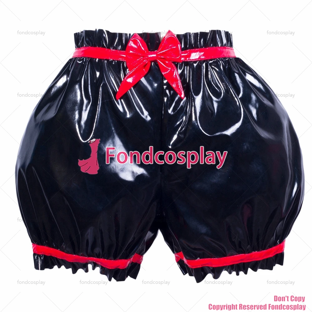 

tailor-made sexy adult dressing cross maid sissy short white black heavy pvc panties bloomers tv/cd[g3783]