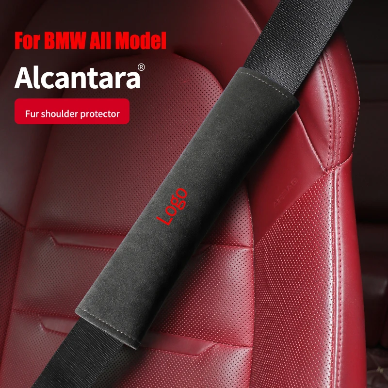 For BMW Series 3 GT E36 G20 E90 E91 E92 E93 F30 F34 E46 M Performance Car General Suede Auto Seat Belts Shoulder With Logo