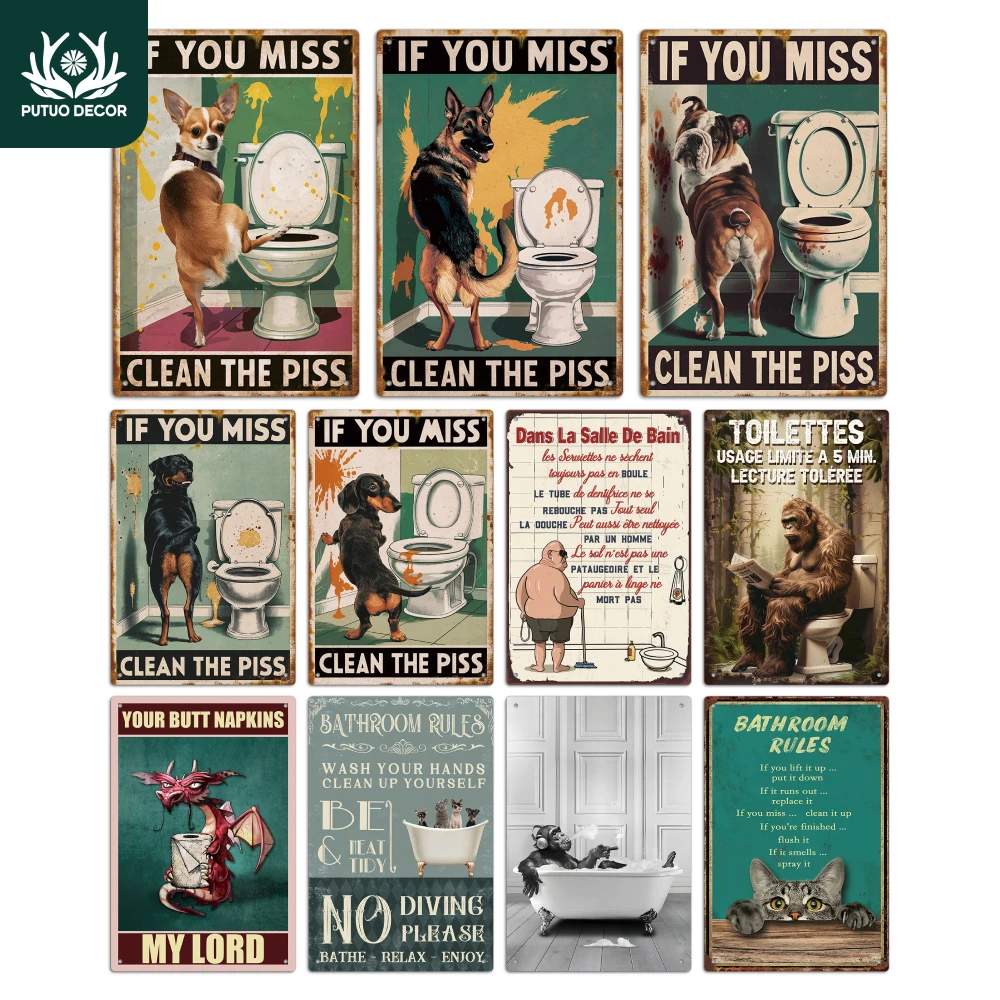 Декор Putuo винтажная металлическая вывеска элемент шимпанзе настенный