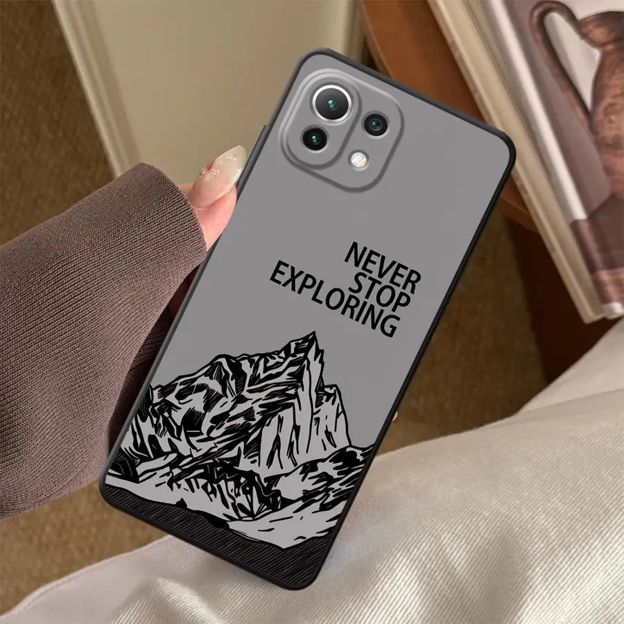 Фото Чехол Line Mountain Peak для Xiaomi Mi 11 13 Lite 10T 12 12T Pro 14 11T 12X Funda Phone Cover №3