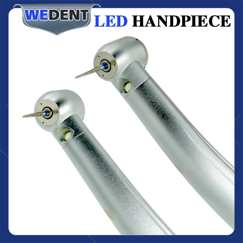 

Dental LED High Speed Handpiece E-generator Standard head Push Button 3 Water Spray 2/4 holes turbine with good quality