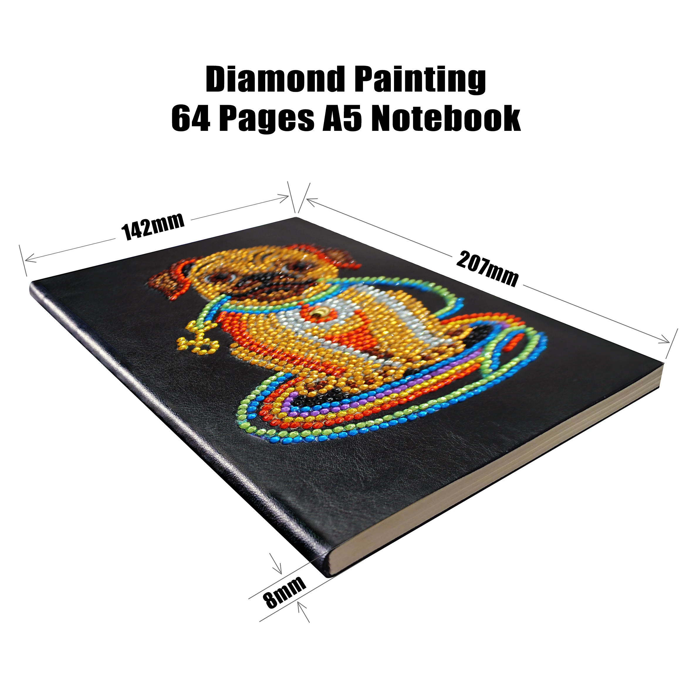 Креативная картина из страз 5d &quotсделай сам&quot блокнот А5 с рисунком собаки для