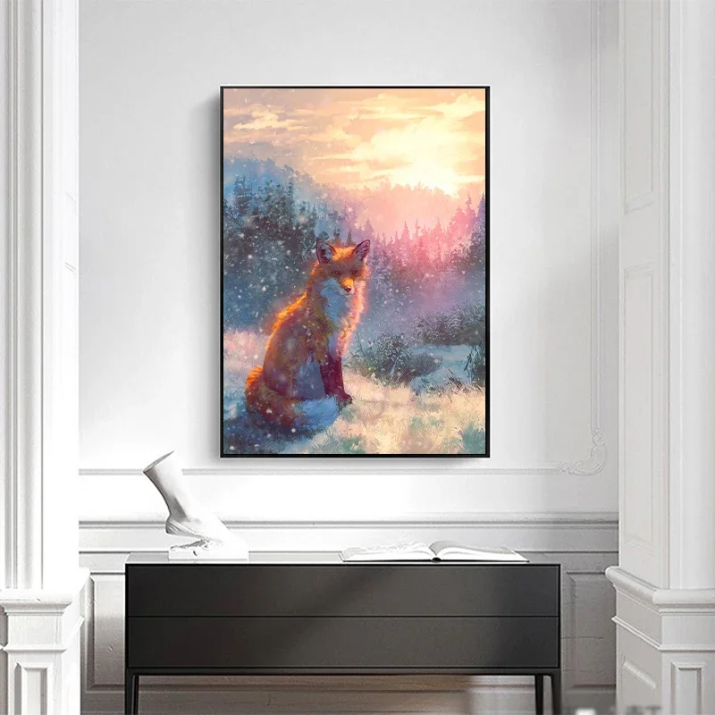 Африканская дикая собака тигр рысь джунгли животные живопись настенное