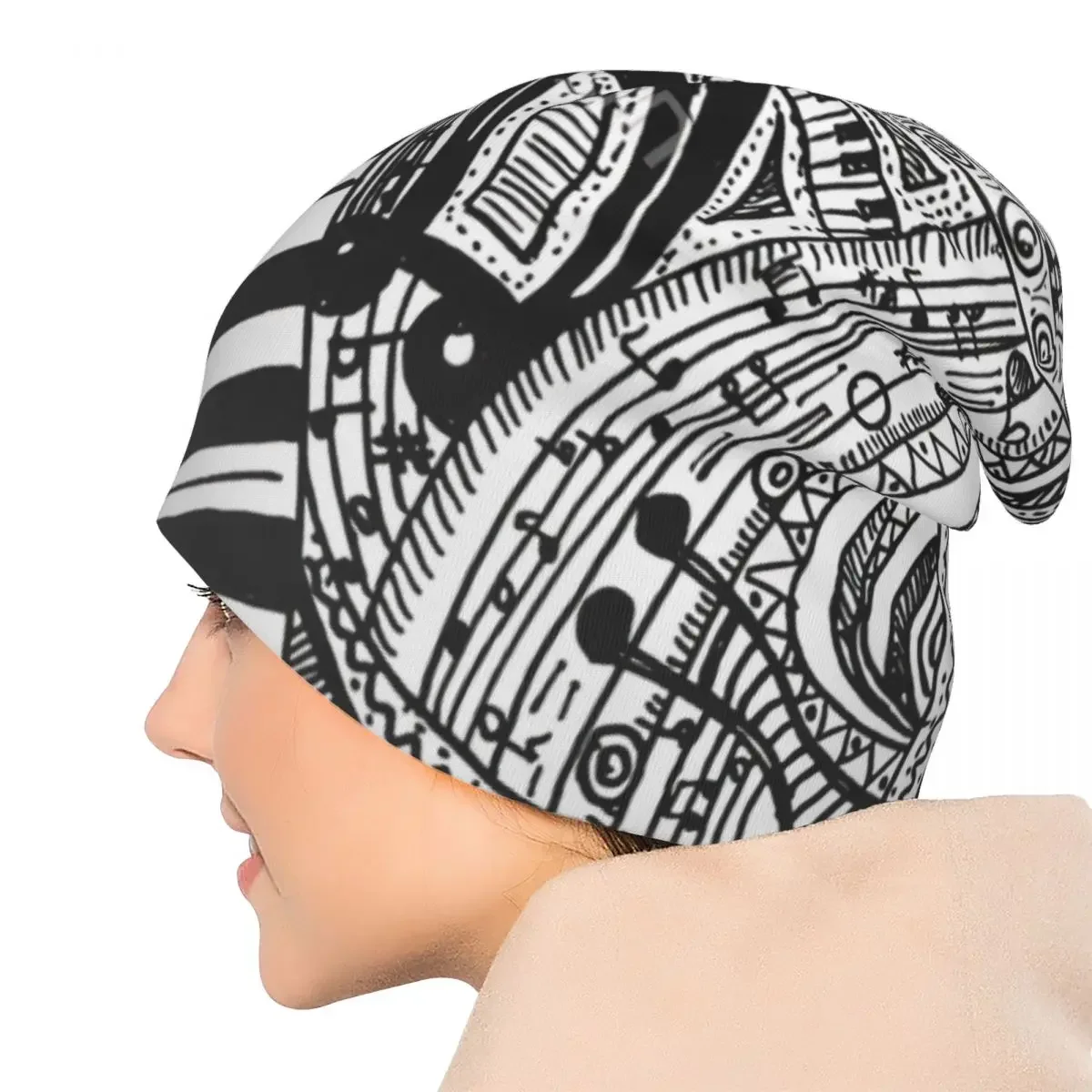 Классическая Шапка каракули с клавиатурой пианино Мужская Уличная тонкая шапка