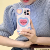 heart shaped color iphone case for iphone 13 12 mini 11 pro x xr xs max 7 8 6 plus 2022 3 lens case