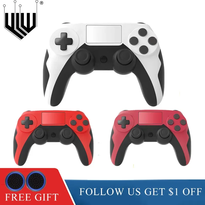 

Bezprzewodowy Gamepad Bluetooth Joystick z 6 osiami dla kontrolera PS4 PS3 konsola do gier PC Win 7 podwó wibracja bez opóźnień