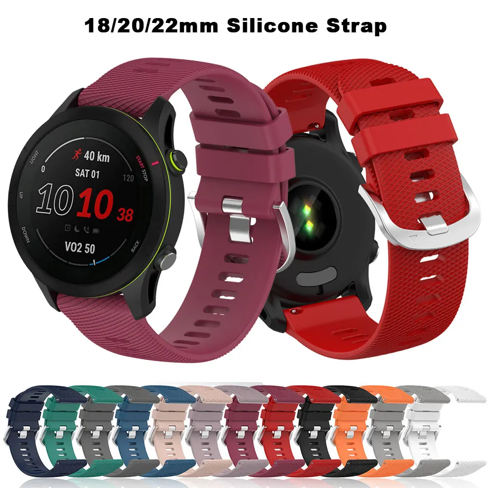 

Strap For Garmin Venu 2S Vivoactive 4S Venu 2 Forerunner 255S 255 245 645 265S 265 Watchband SmartWatch Soft Silicone Bracelet