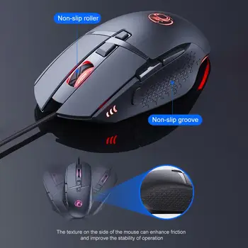 Mouse Office for Office Compatible ABS Adjustable DPI IMICE T91 Gaming Computer with Fire Button Design for Office 3