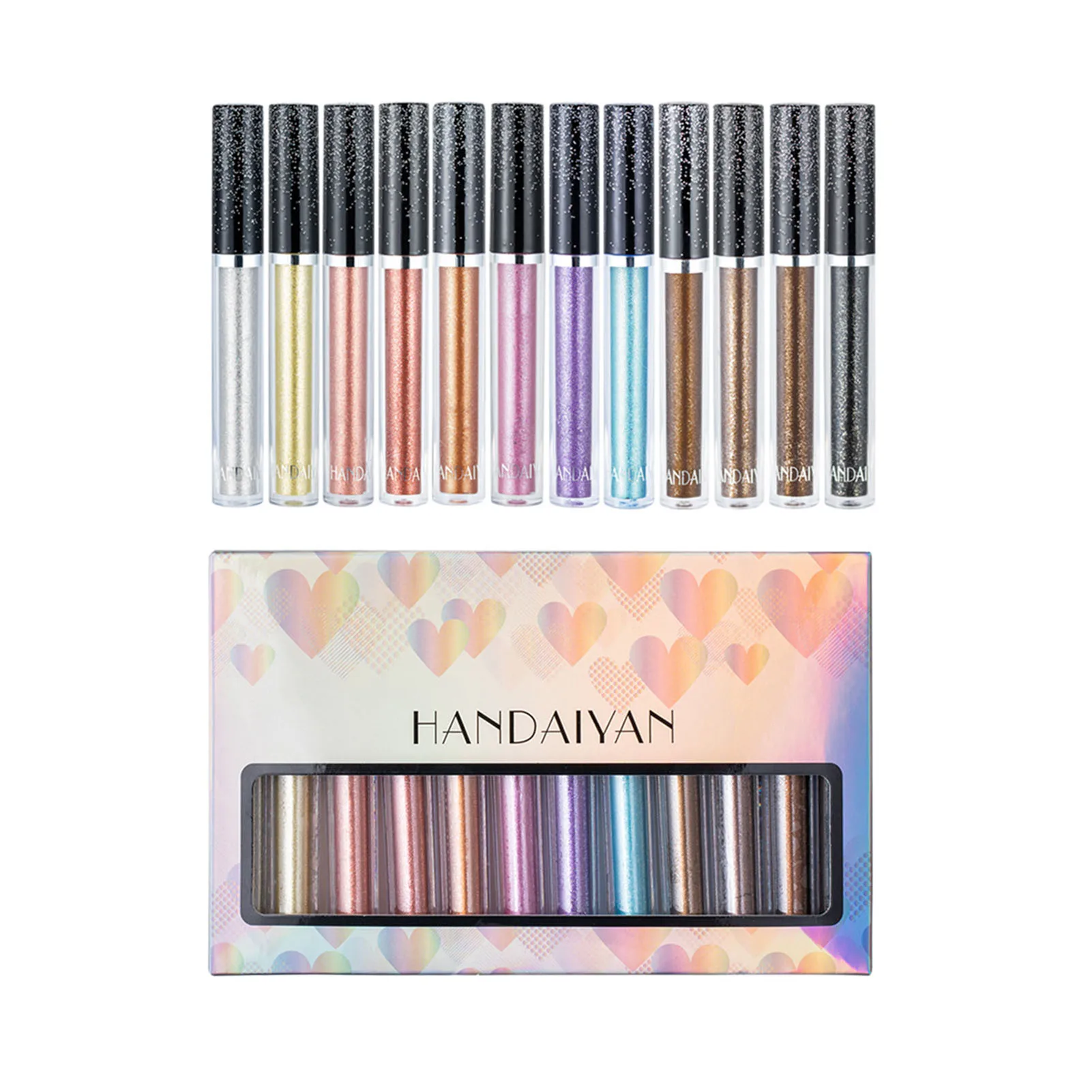 

Блестящие тени для век, 12 цветов