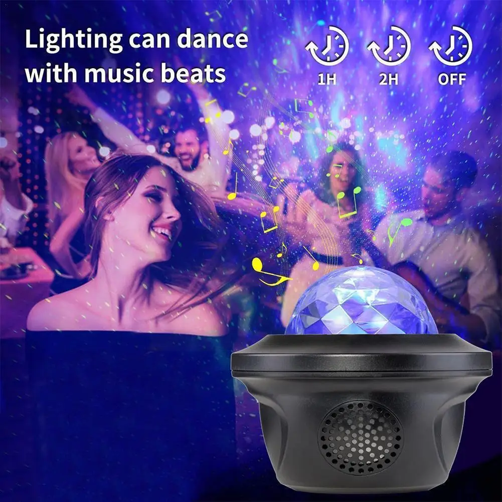 

Светодиодный Звездный проектор, Звездный ночник, Встроенный Bluetooth-динамик для дома, спальни, украшение для детей, День Святого Валентина Da ...