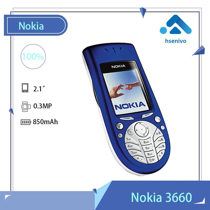 

Nokia 3660 refurbished-Original Unlocked Nokia 3660 phone 2.1' GSM 2G Symbian 6.1 phone with one year warranty free shipping