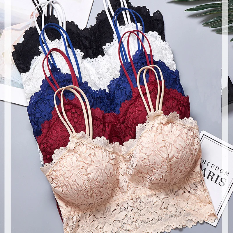 

Wireless push-up bra for women, sexy bra with lace and big sizes.
