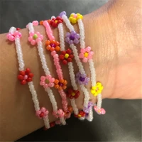 daisy flower bead elastic bracelet in multiple colors summer beach accessory gifts for her mom boho daisy chain bracelet y2k