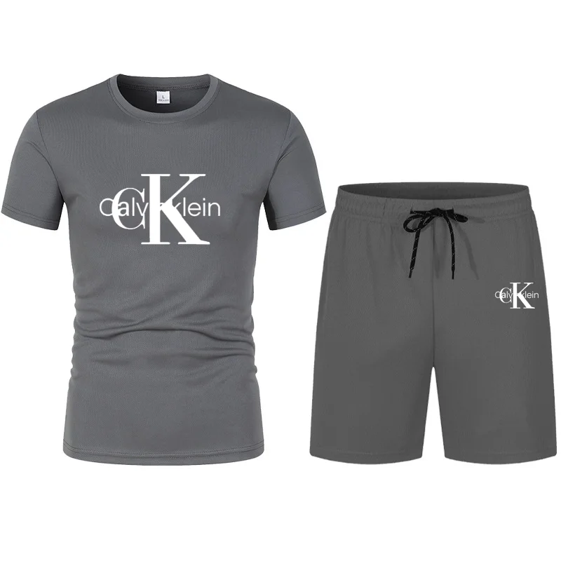 Костюм Мужской Быстросохнущий из шорт и футболки подходит для улицы отдыха новый