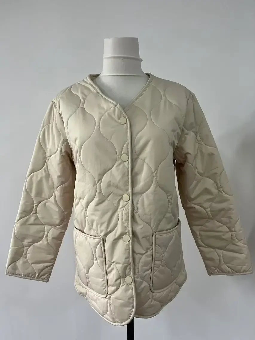 2024 корейские модные зимние новые женские топы парки свободные ранние куртки с