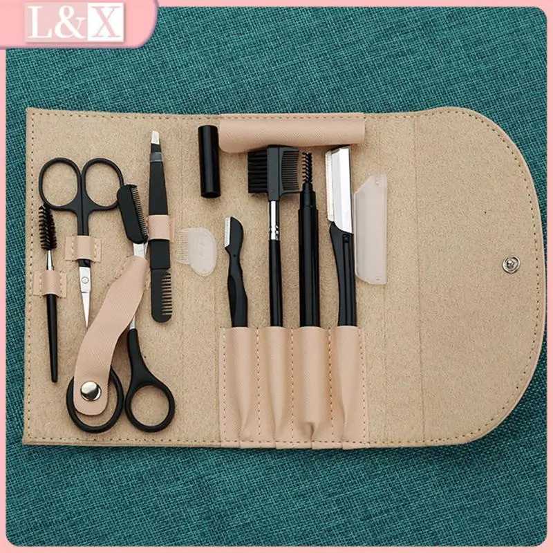 

8-piece Eyebrow Cutters Set Eye Brow Trimmer Scissors Face Shaver Hair Removal Razor Woman Eyebrow Shaper Makeup Tools TSLM2