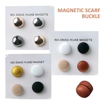 4 pairs no hole pins brooch magnet hijab clip for clothes hair scarf muslim silk scarf buckle gift party clothes decoration