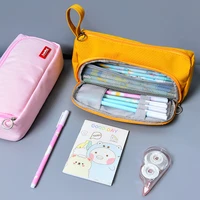 korean pencil case school for girls pencilcase large capacity stationery pen box organizer big canvas pouch office storage bag