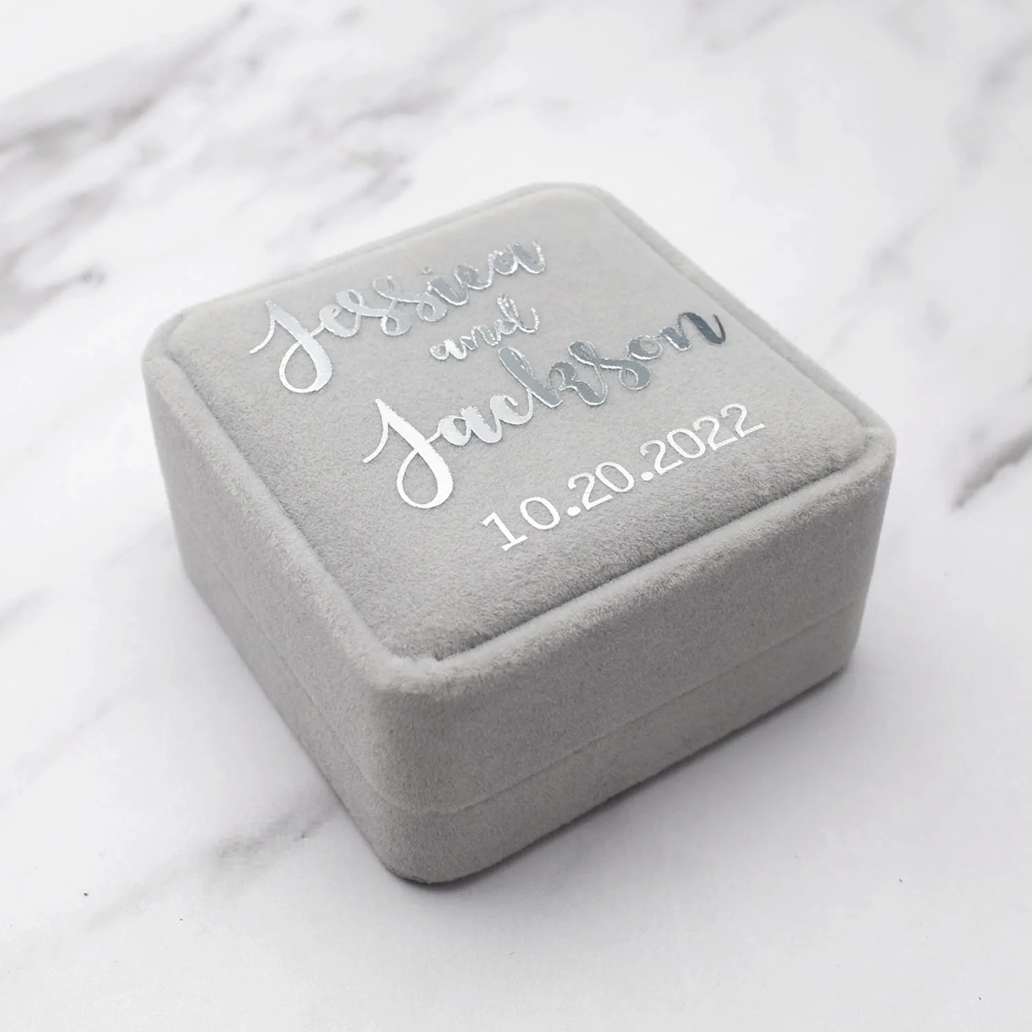 Custom Velvet Ring Box Personalized Wedding Ring Box Wedding Ring Holder Jewelry Box Engagement Proposal Ring Box Wedding Decor