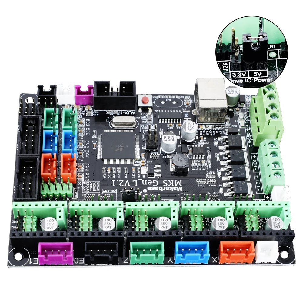 

MKS Gen-L 2.1 3DPrinter For Control Board Ramps 1.4 Mega 2560 R3 USB Support TMC2130 TMC2130SPI TMC2208 2209 TMC2208UART ST820