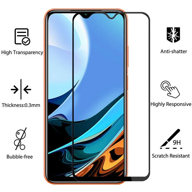 Защитное закаленное стекло 9d на redmi 9t защитная пленка для экрана xiaomi redmi9t readmi 9 t t9